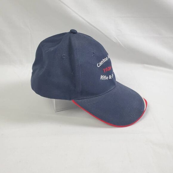 Canton McKinley Rifle & Pistol Club Hat Navy/Red Bullet Line 1926–2006 - Picture 4 of 5